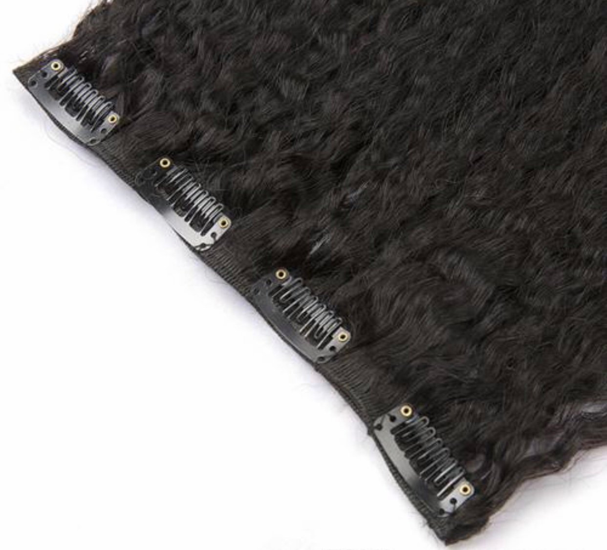 Kinky Straight Clip-In Hair Extensions, 200 Grams – Natural Texture & Real Volume