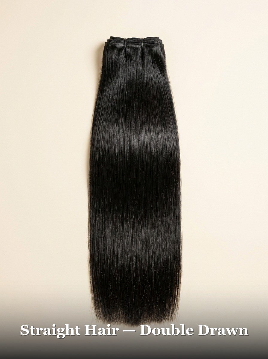 Straight Hair — Double Drawn